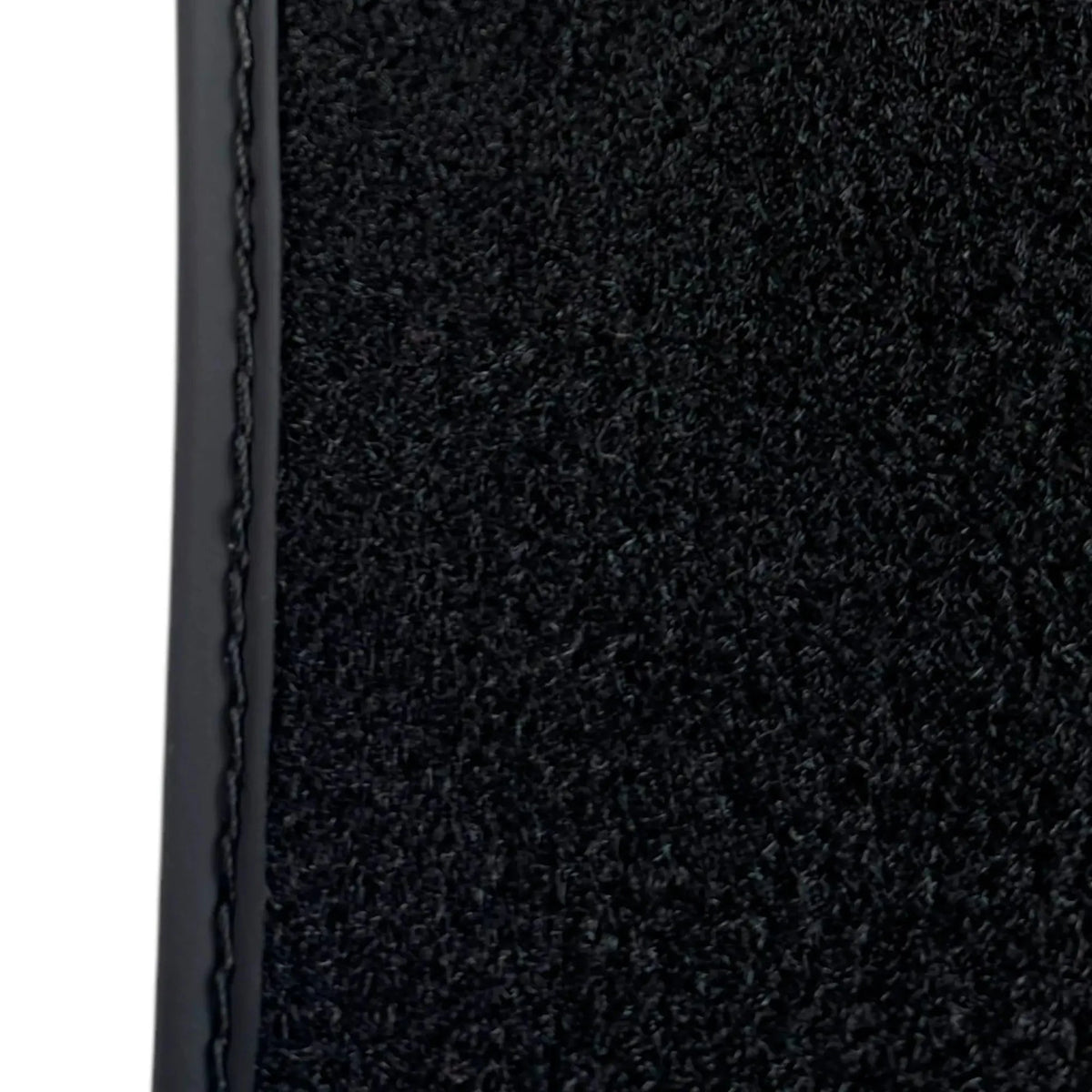 Black Floor Mats for Rolls Royce Ghost Series I (2010–2020) with White Leather