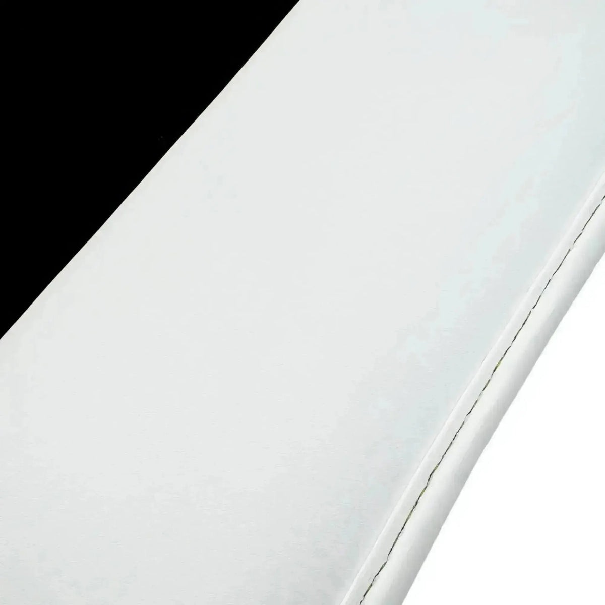 Black Floor Mats for Rolls Royce Phantom Sedan 2003-2016 with White Leather | White Trim