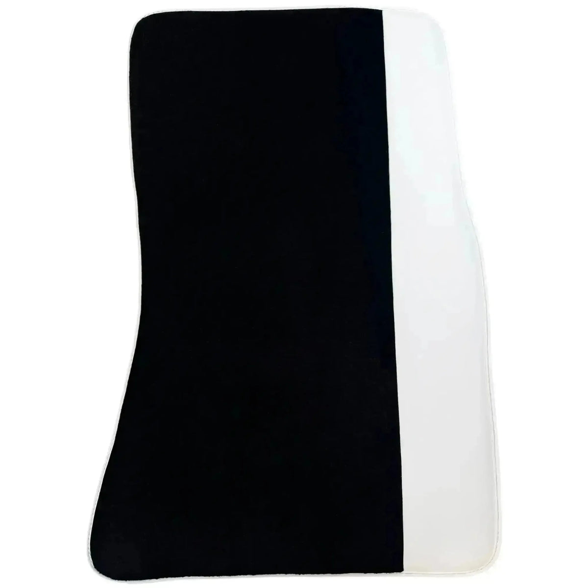Black Floor Mats for Rolls Royce Wraith (2013-2023) with White Leather | White Trim