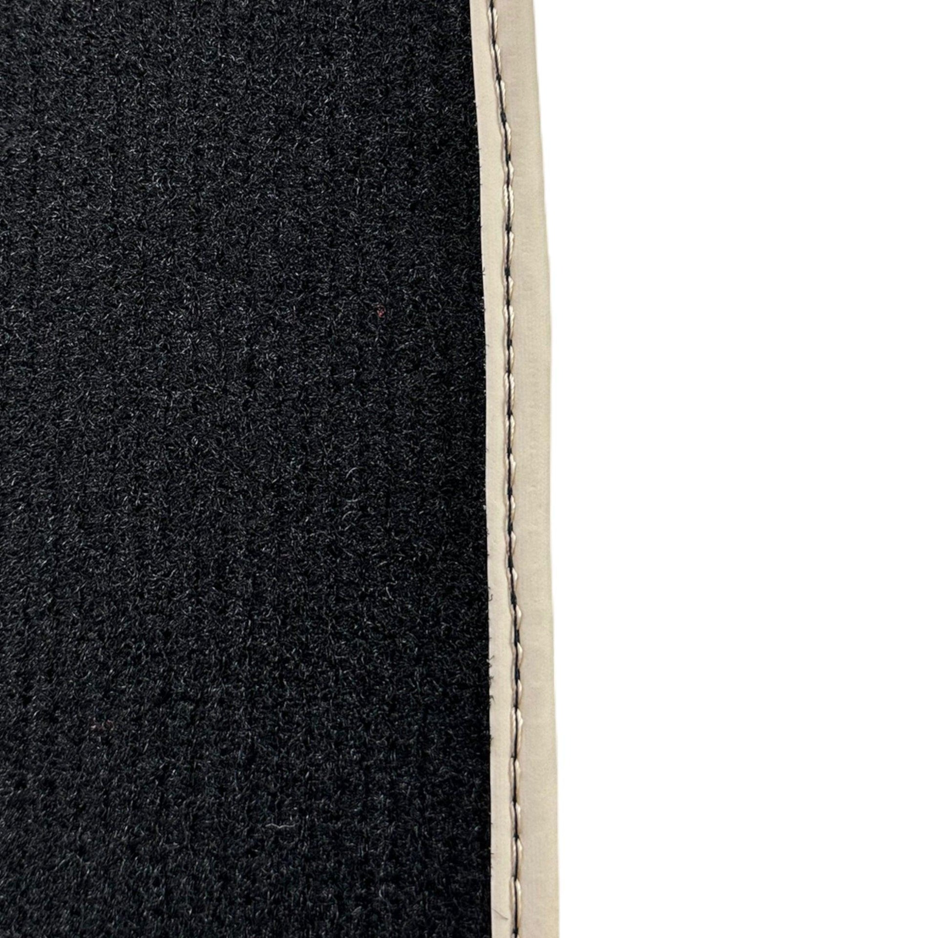 Black Floor Mats For Toyota Land Cruiser 120 (2002-2009) | Beige Trim - AutoWin