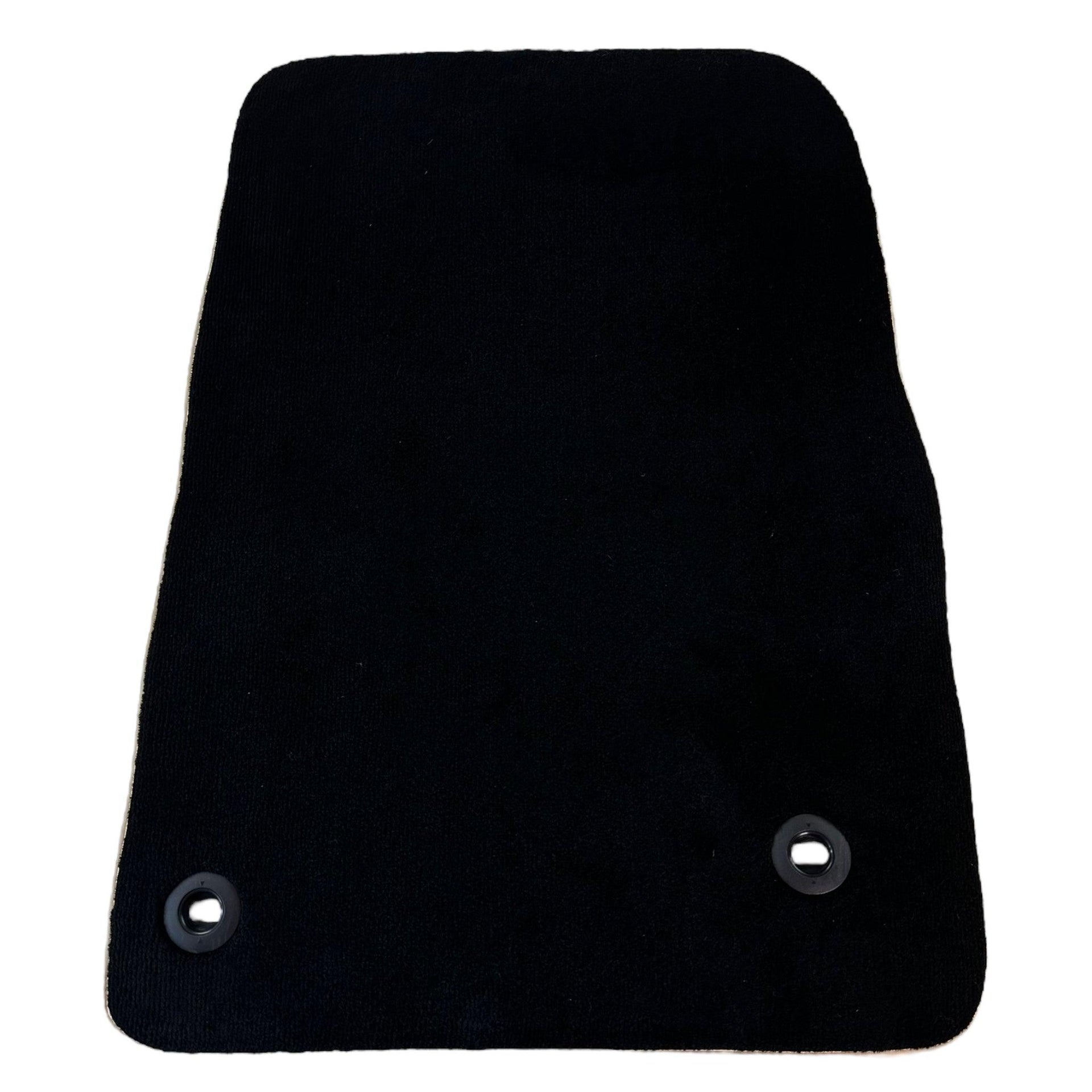 Black Floor Mats For Toyota Land Cruiser 200 (2008-2012) | Beige Trim - AutoWin