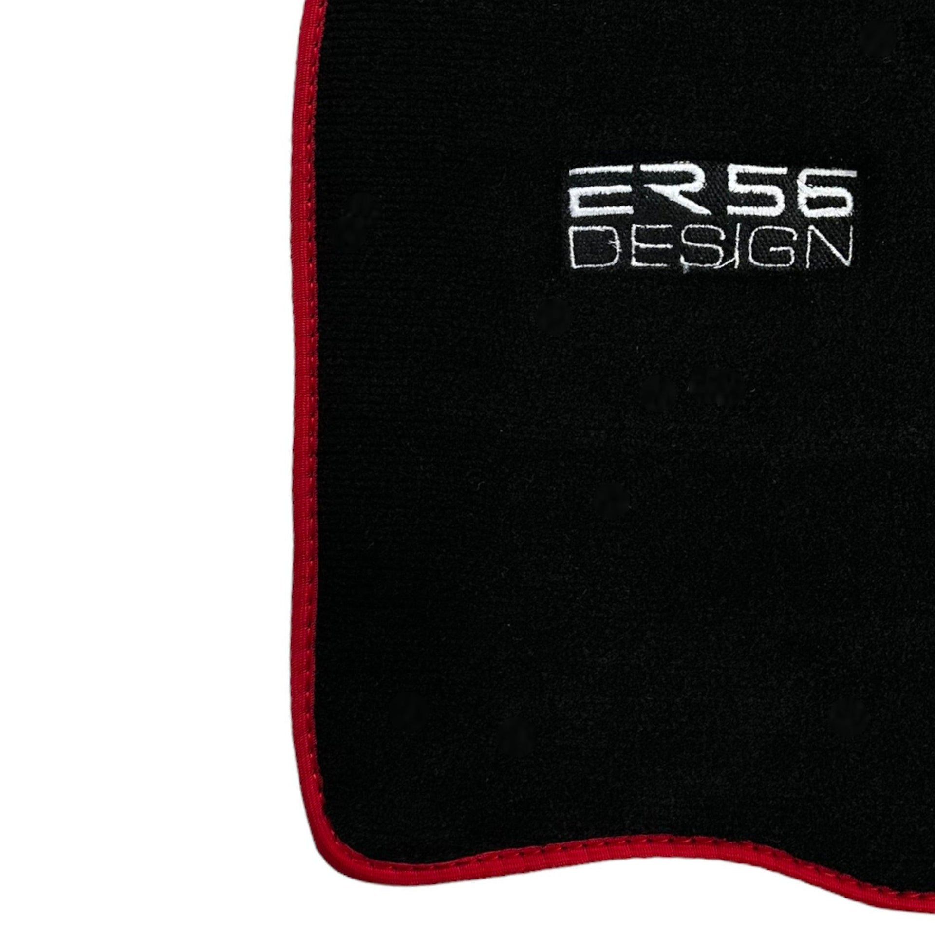 Black Floor Mats For Toyota Land Cruiser 90 (1997-2003) Red Trim | ER56 Design - AutoWin