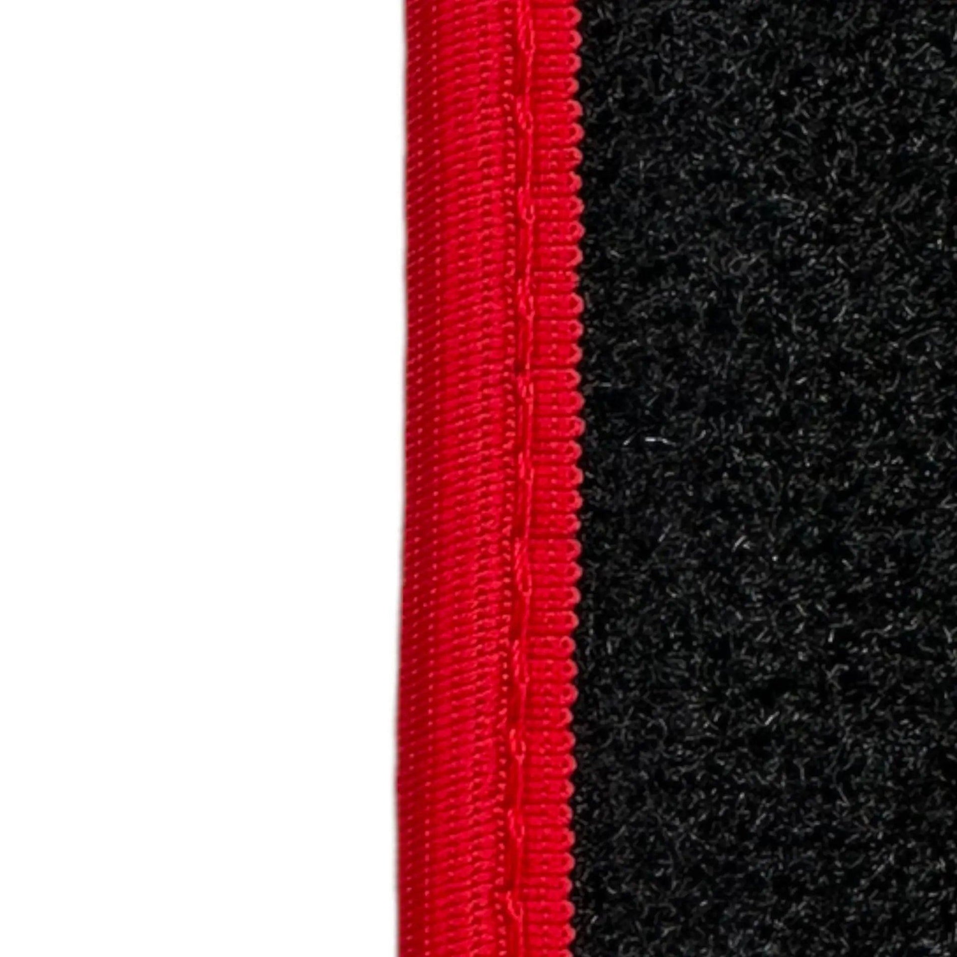 Black Floor Mats for Toyota Prius (2009-2012) ER56 Design with Red Trim - AutoWin