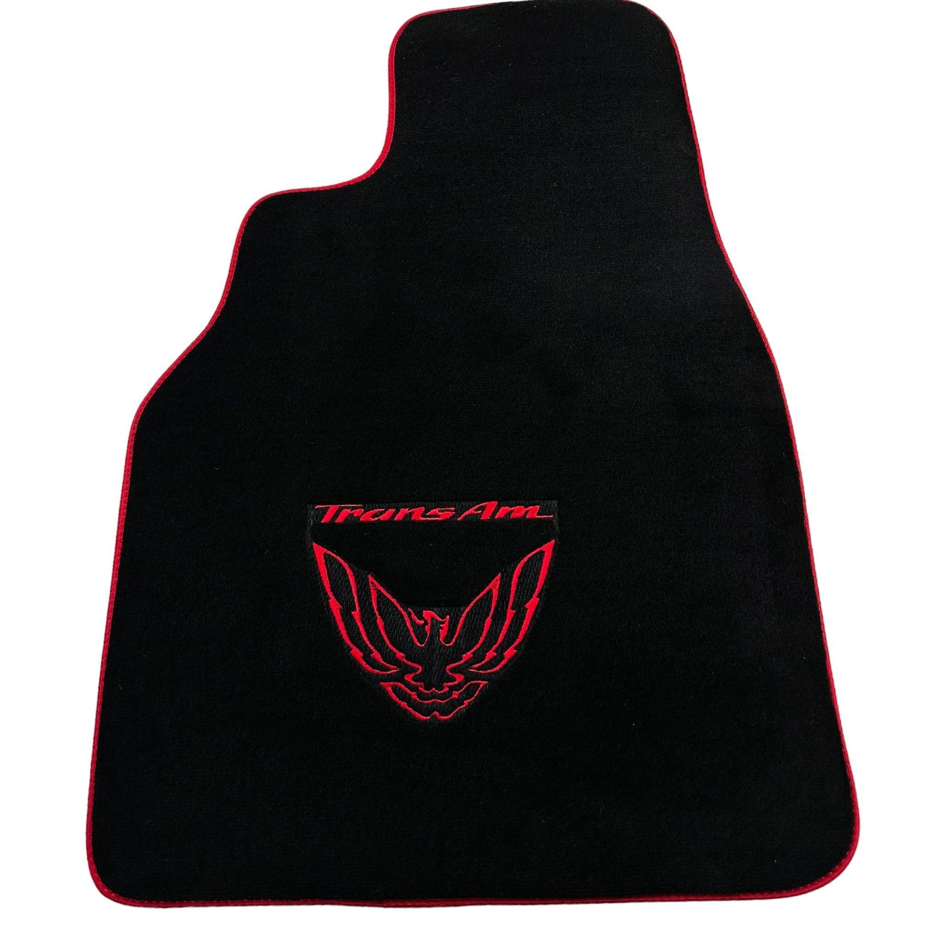 Black Floor Mats Red Trim for Pontiac FireBird (1993-2002) Trans Am - AutoWin