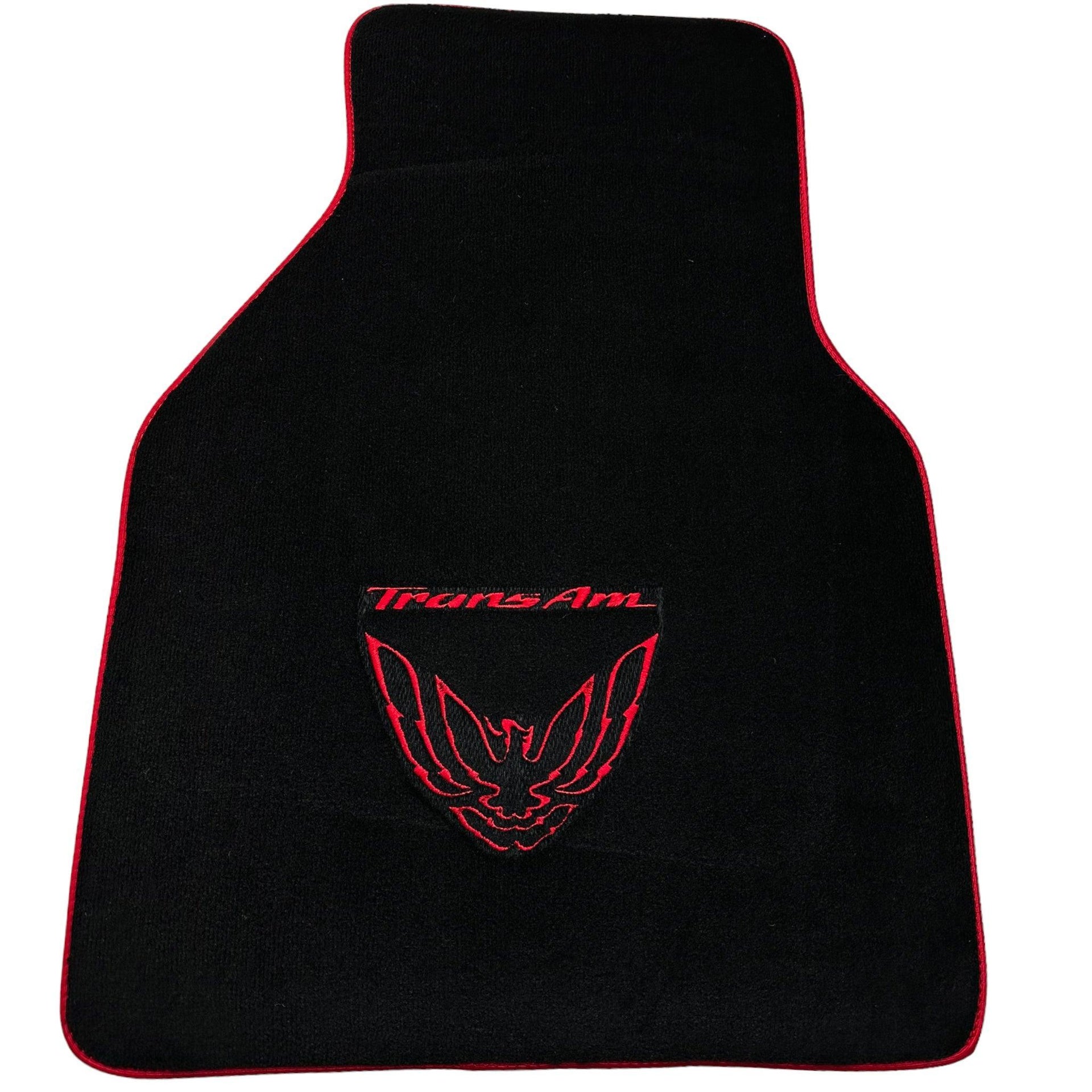Black Floor Mats Red Trim for Pontiac FireBird (1993-2002) Trans Am - AutoWin