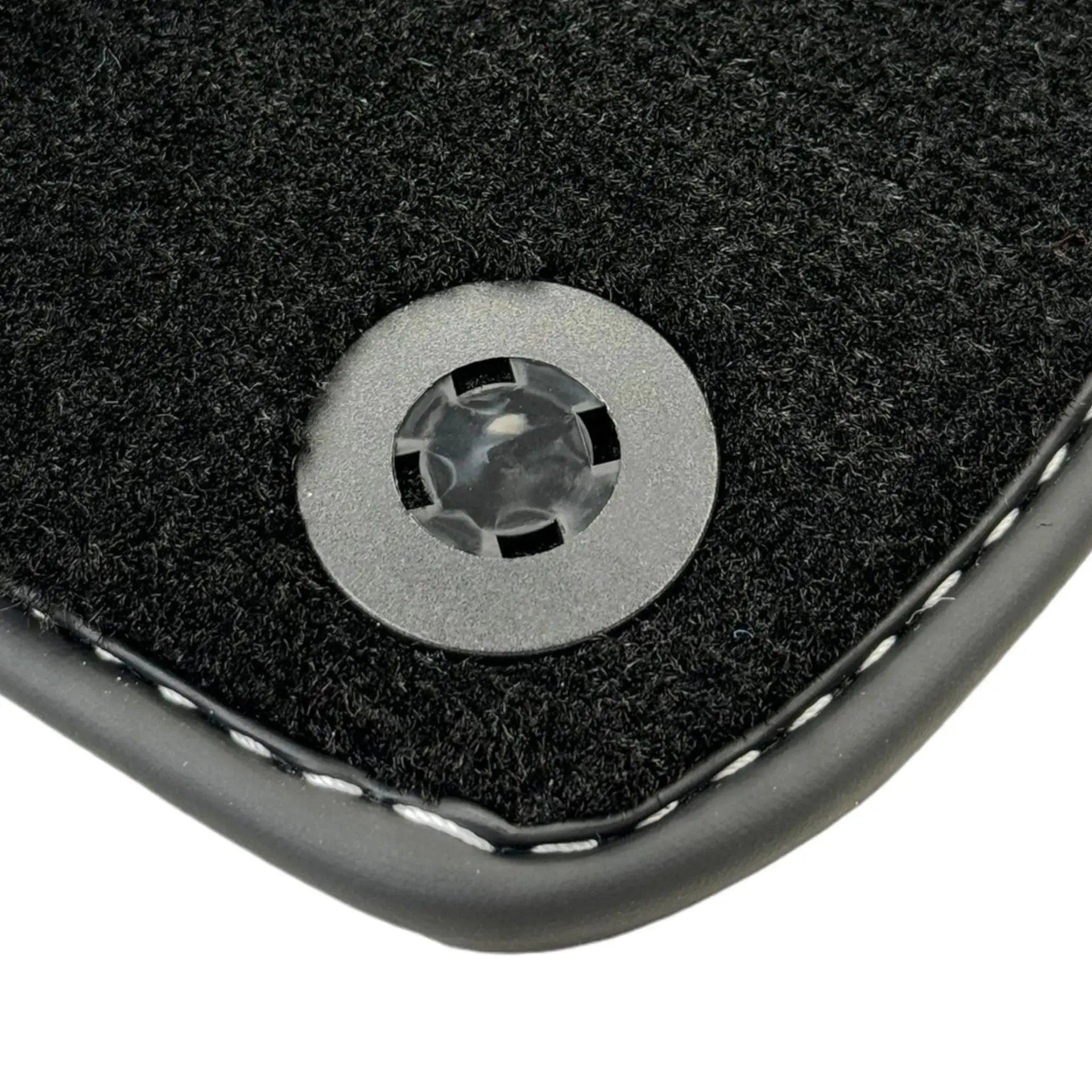 Black Floor Mats with Leather for Lamborghini Gallardo (2004-2014) - Fighter Jet Edition - AutoWin