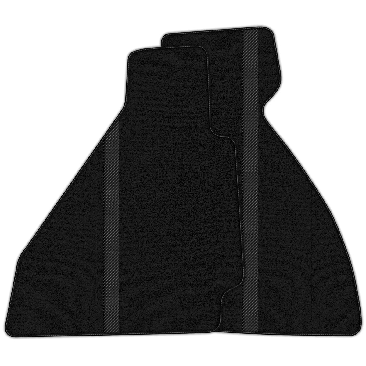 Black Floor Mats with Leather Line for Ferrari 328 GTB (1985-1989) - Various Colors