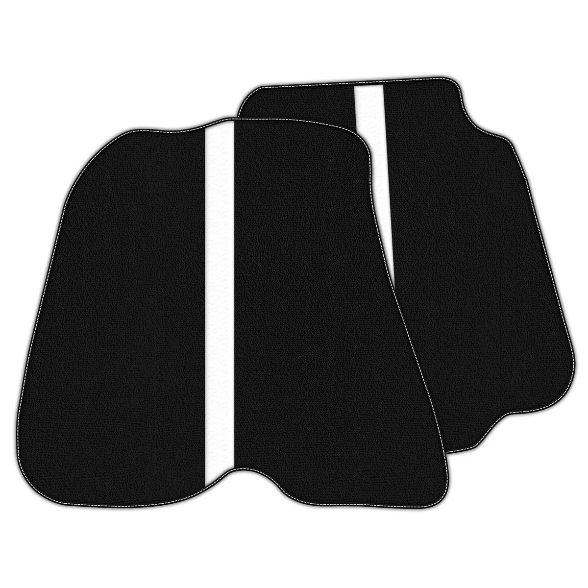 Black Floor Mats with Leather Line for Ferrari 812 GTS (2019-2023) - Various Colors