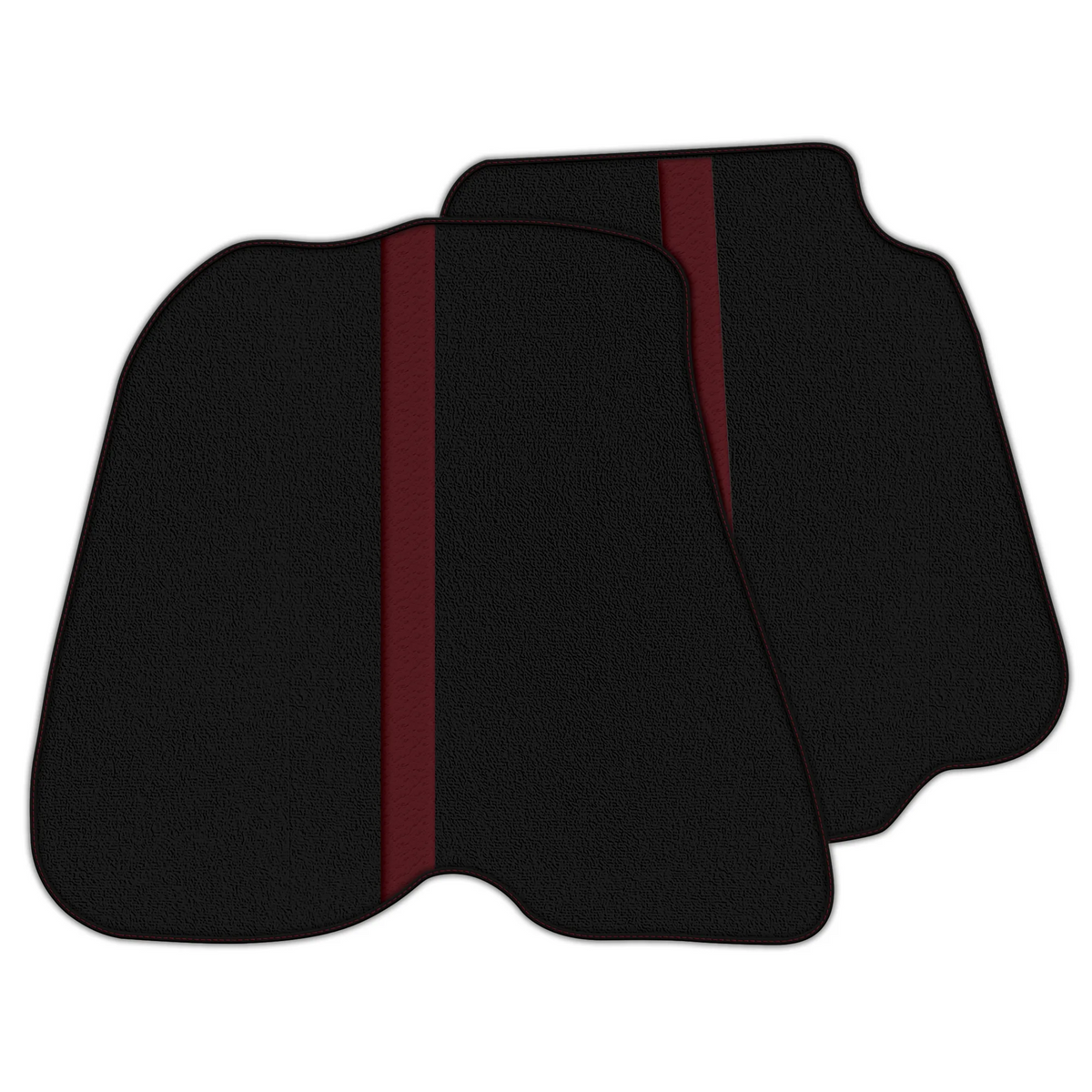 Black Floor Mats with Leather Line for Ferrari 812 GTS (2019-2023) - Various Colors