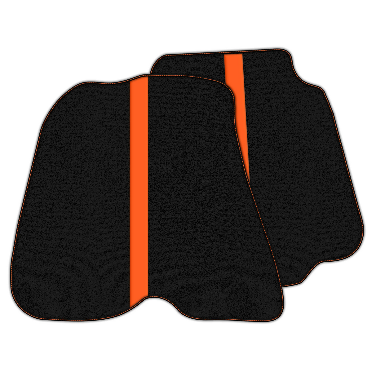 Black Floor Mats with Leather Line for Ferrari 812 GTS (2019-2023) - Various Colors