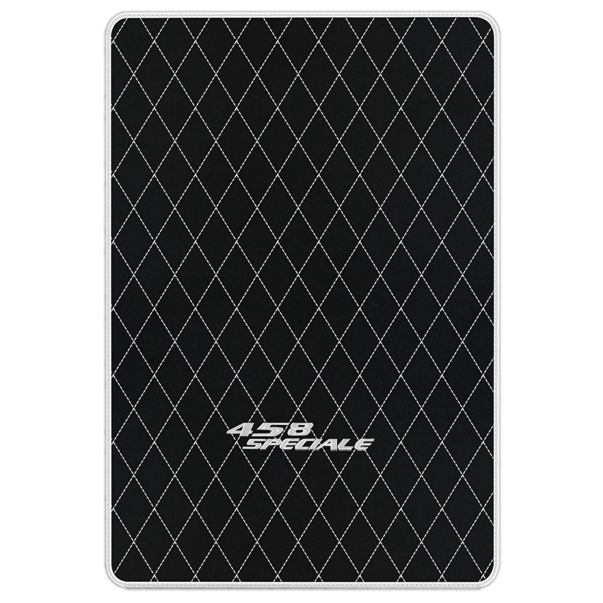 Black Leather Floor Mats for Ferrari 458 Speciale (2012-2015) with Single Diamond Pattern | Full Set Option