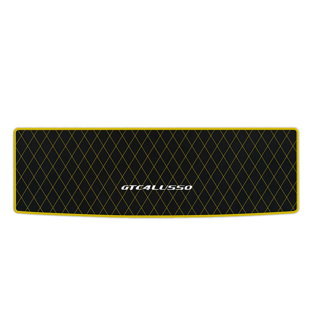 Black Leather Floor Mats for Ferrari GTC4 Lusso (2016-2023) with Single Diamond Pattern | Full Set Option