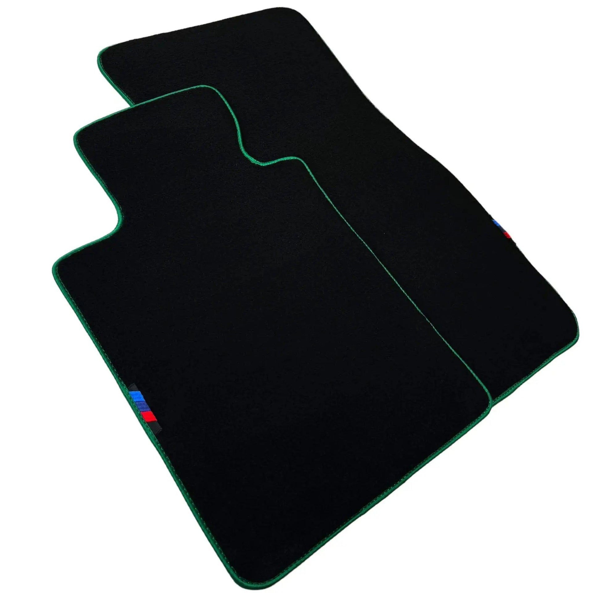 Black Mats For BMW 1 Series F21 3-door Hatchback | Green Trim - AutoWin