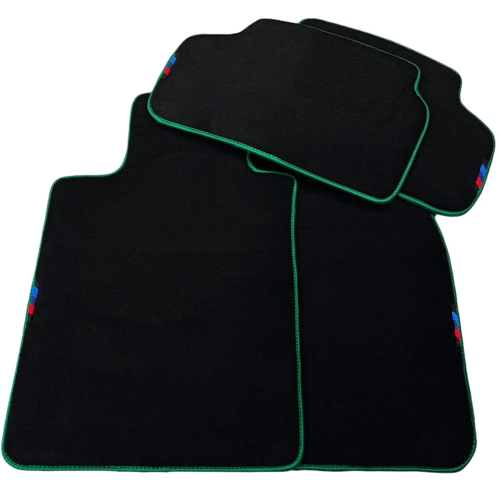 Black Mats For BMW 3 Series F31 5-doors Wagon | Green Trim - AutoWin