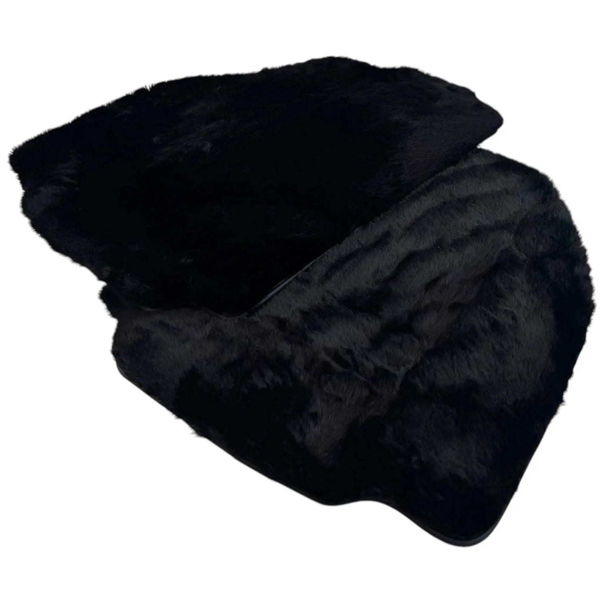 Black Sheepskin Floor Mats for Ferrari 458 Spider (2012-2015)