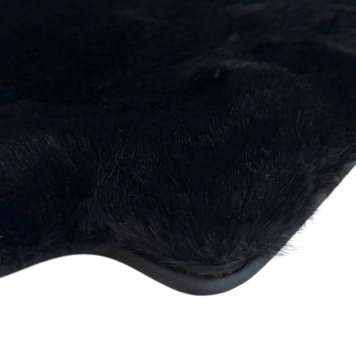 Black Sheepskin Floor Mats for Ferrari 458 Spider (2012-2015)
