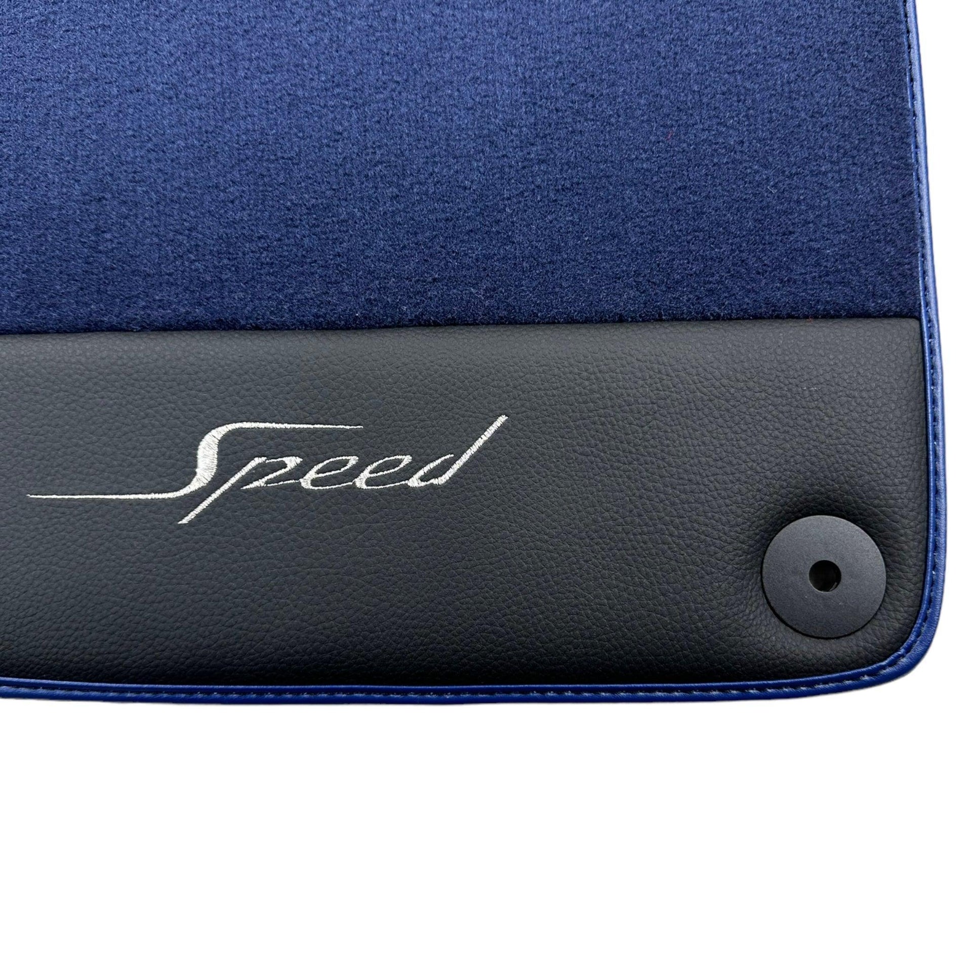Blue Floor Mats For Bentley Bentayga (2015-2023) with Leather - AutoWin