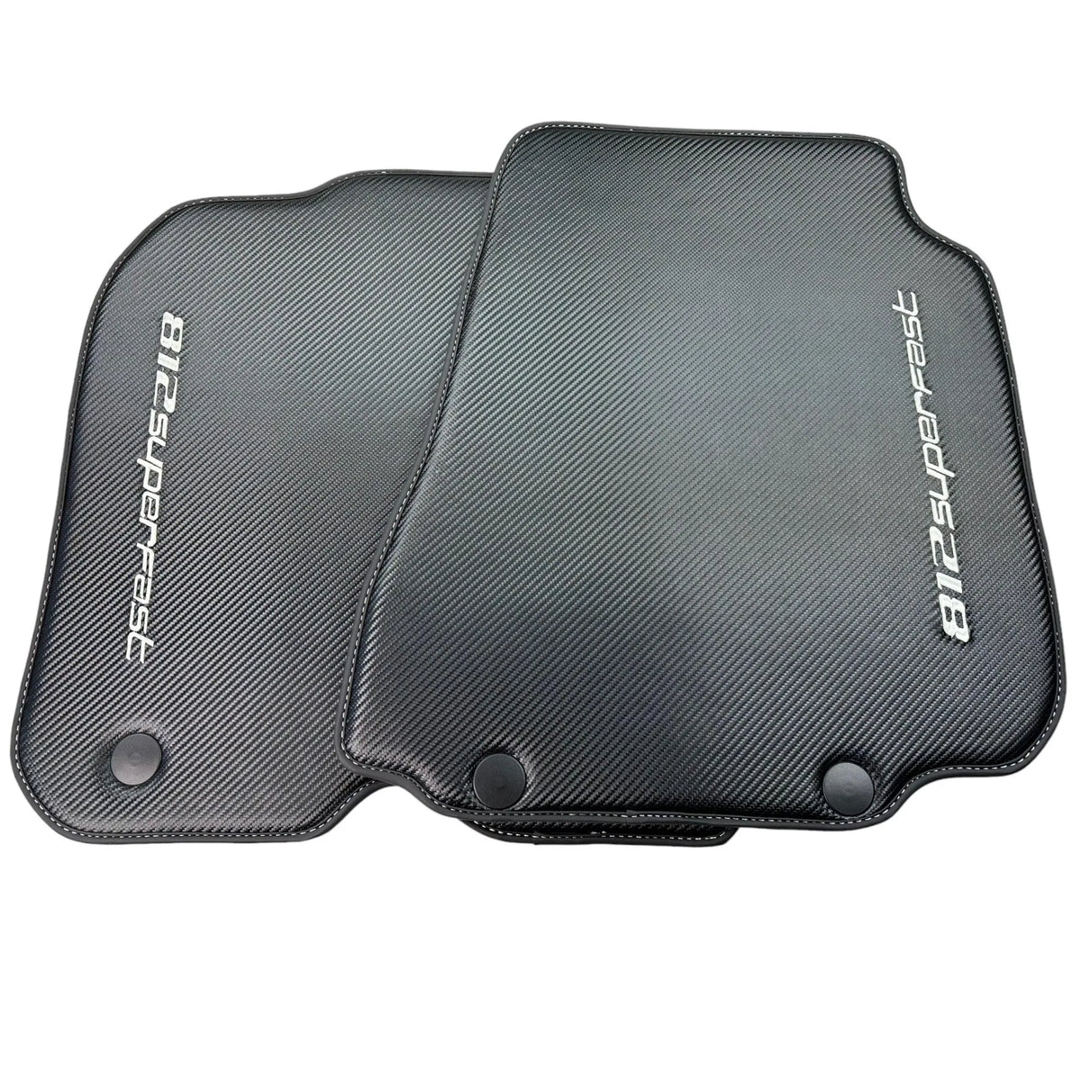 Carbon Fiber Leather Floor Mats For Ferrari 812 Superfast - AutoWin