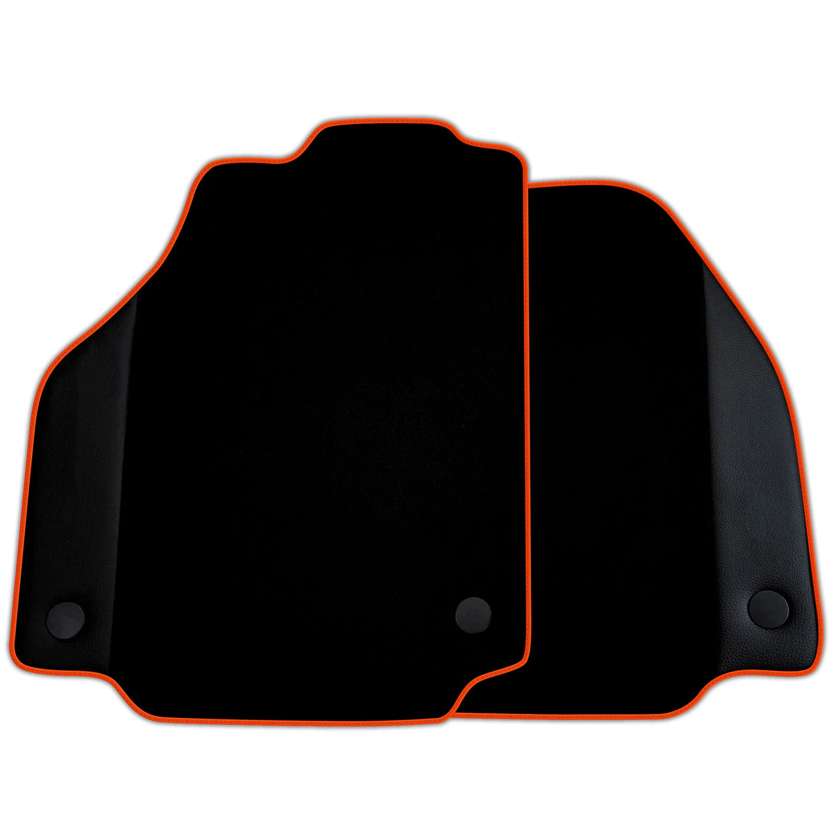 Custom Black Floor Mats for Ferrari 488 GTB (2016-2022) with Leather | Various Trim Colors