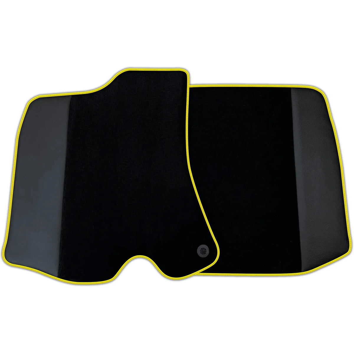 Custom Black Floor Mats for Ferrari Roma (2021-2027) with Leather -