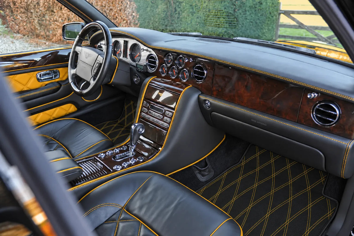 Customizable Leather Floor Mats with AW34 Pattern for Bentley Arnage T (1998-2009) inside the vehicle