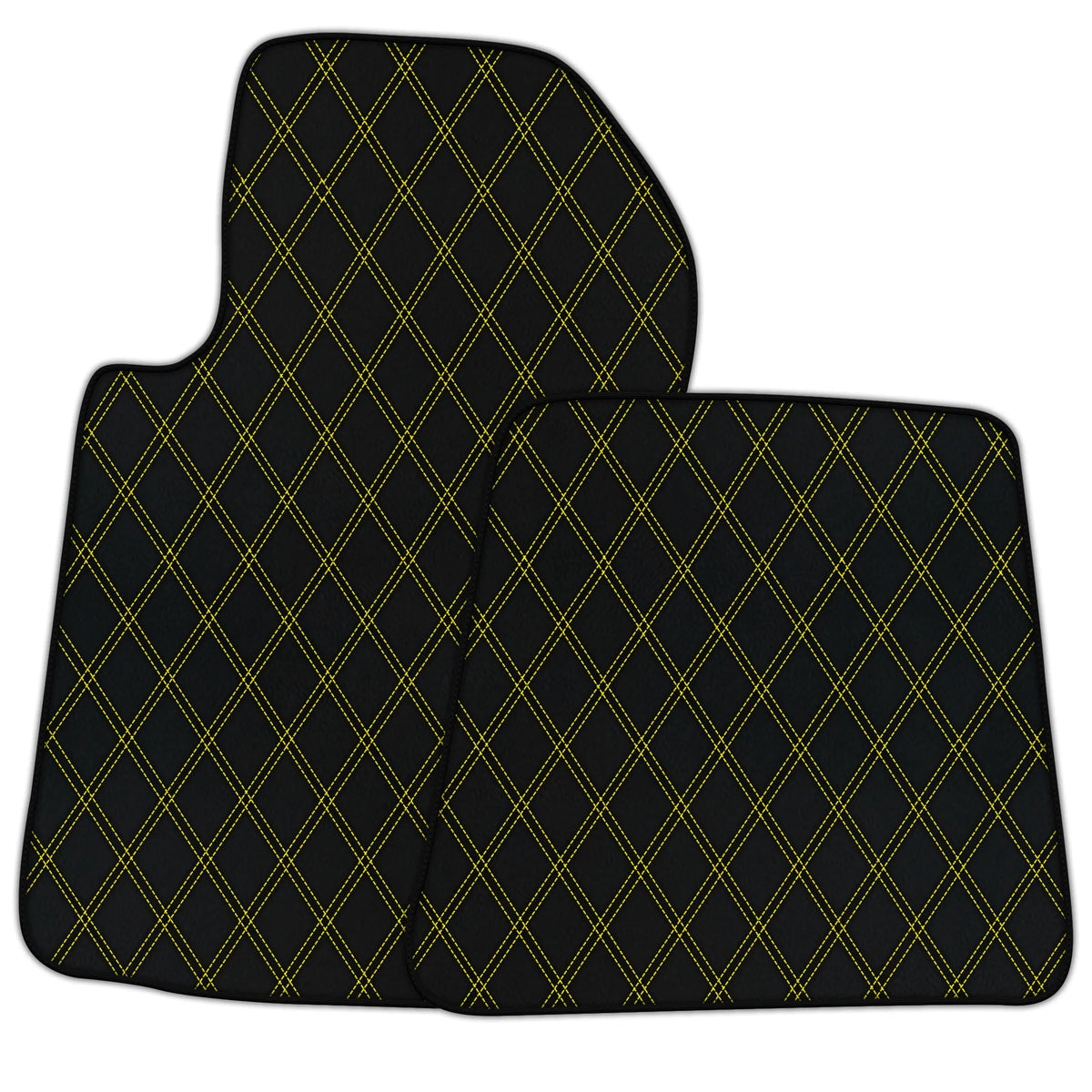 Customizable Leather Floor Mats with Double Diamond Pattern for Ferrari 612 Scaglietti (2005-2011)