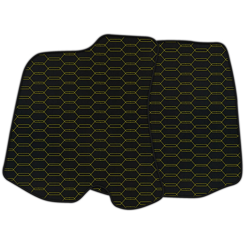 Customizable Leather Floor Mats with Interlaced Hex Pattern for Ferrari Portofino (2018–2023)