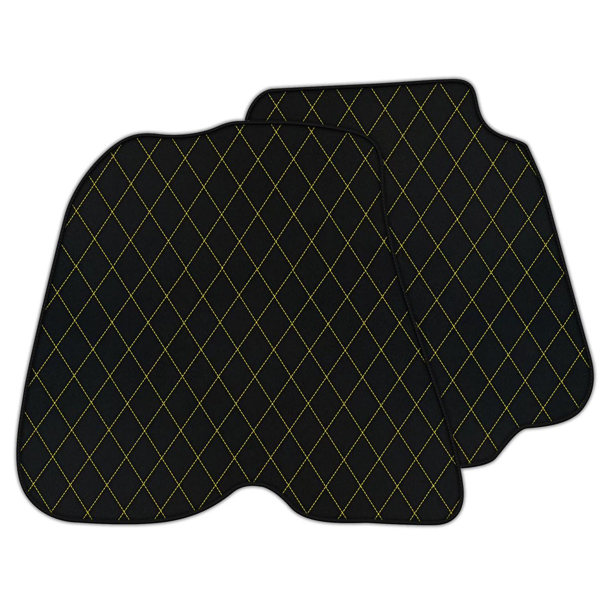 Customizable Leather Floor Mats with Single Diamond Pattern for Ferrari F12 Berlinetta (2012-2022)