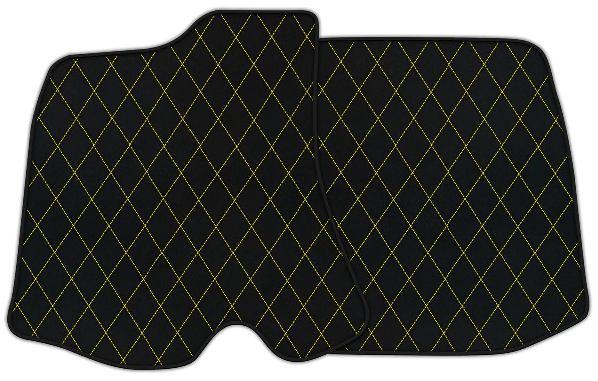 Customizable Leather Floor Mats with Single Diamond Pattern for Ferrari Roma (2021-2027)