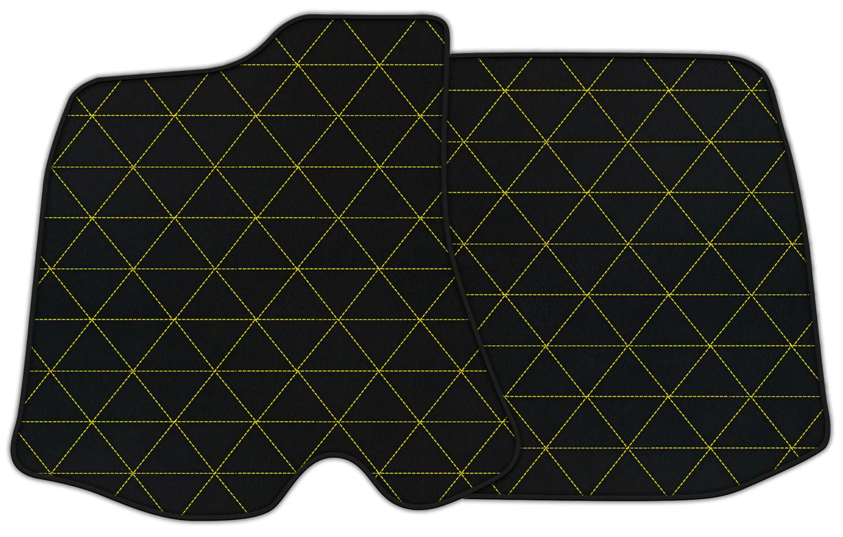 Customizable Leather Floor Mats with Triangle's Pattern for Ferrari Roma (2021-2027)