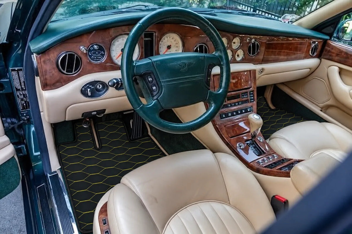 Customizable Leather Floor Mats with Viper Hex Pattern for Bentley Green Label (1998-2009) inside the vehicle