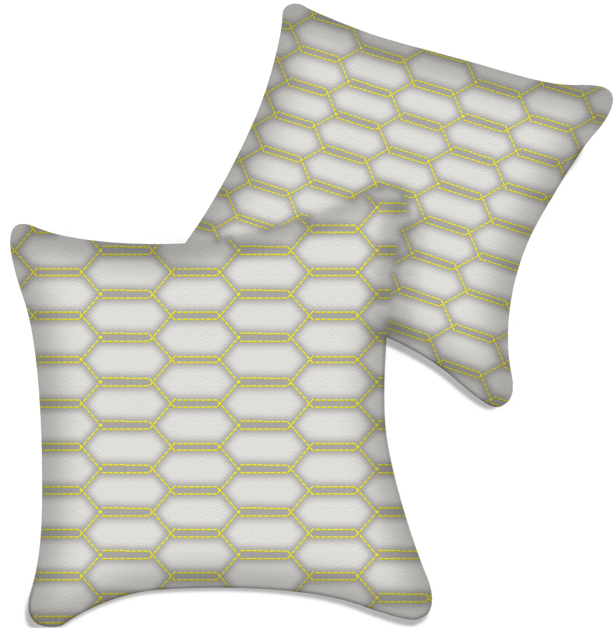 Customizable White Leather Pillows Set of 2 for All Vehicles