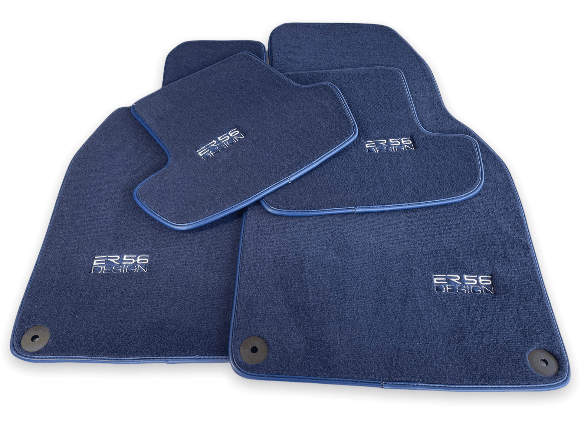 Dark Blue Floor Mats for Porsche Taycan (2019-2023) | ER56 Design - AutoWin