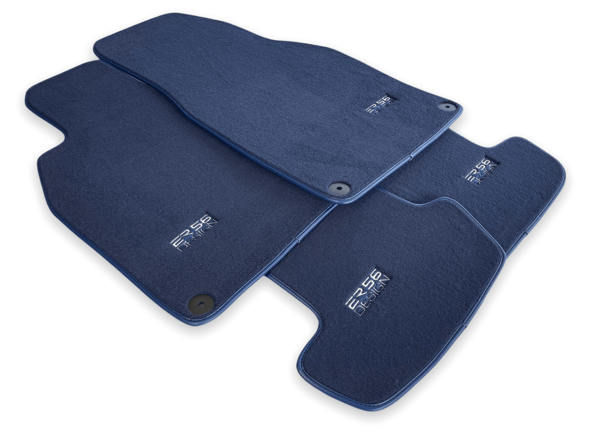 Dark Blue Floor Mats for Porsche Taycan (2019-2023) | ER56 Design - AutoWin