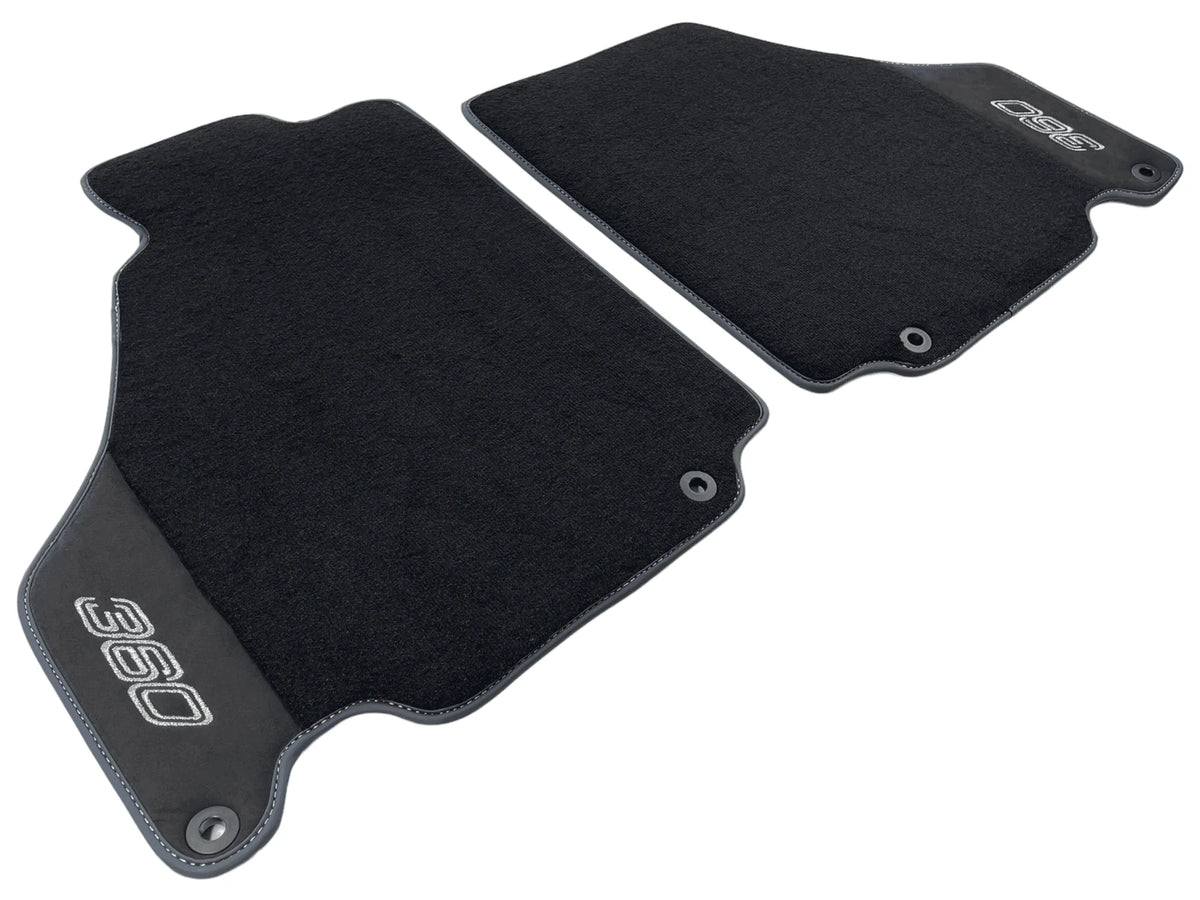 Floor Mats For Ferrari 360 Modena 1999-2005 Black With Alcantara - AutoWin