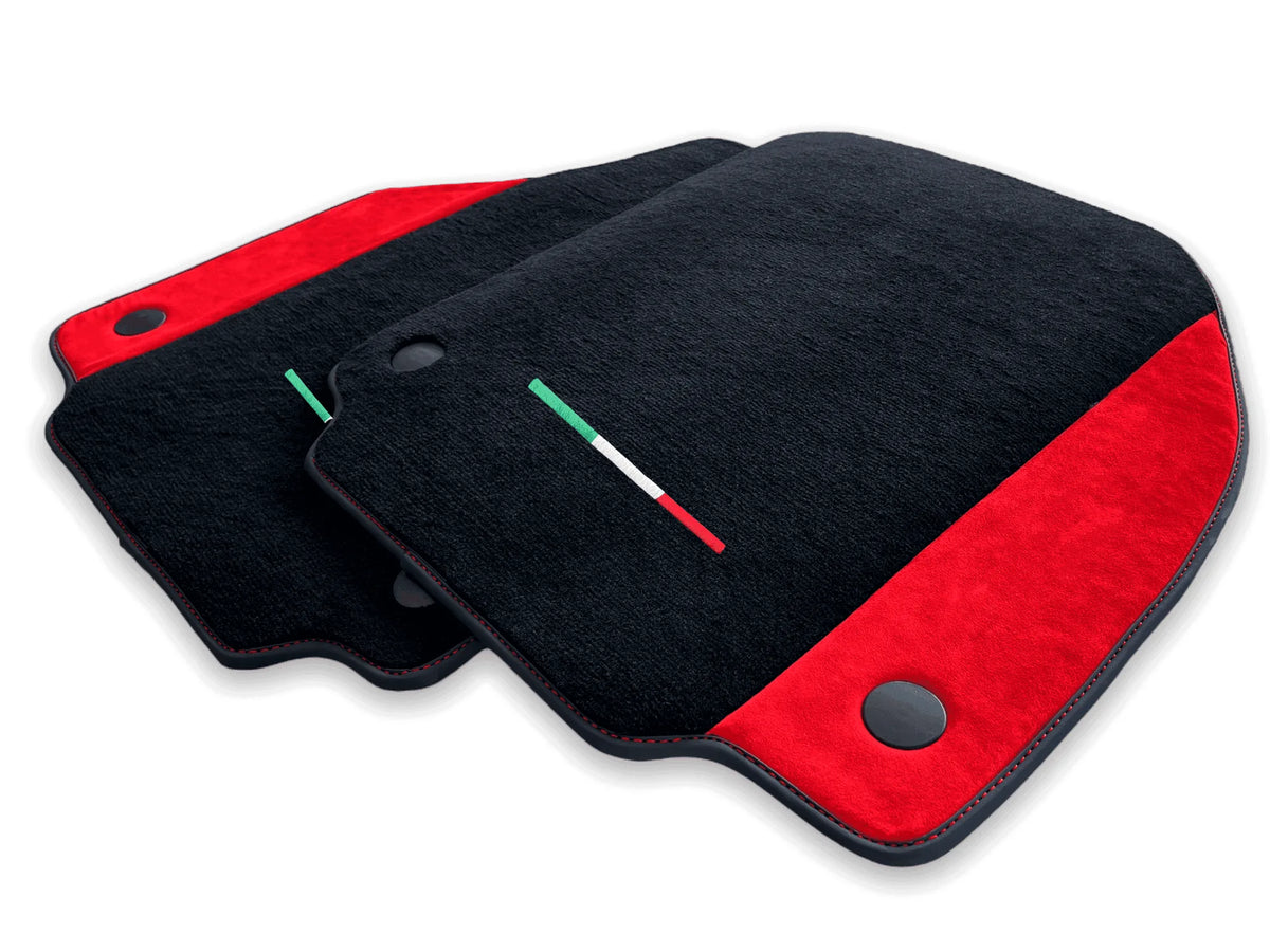 Floor Mats For Ferrari 458 GT2 (2012-2015) Red Alcantara Leather