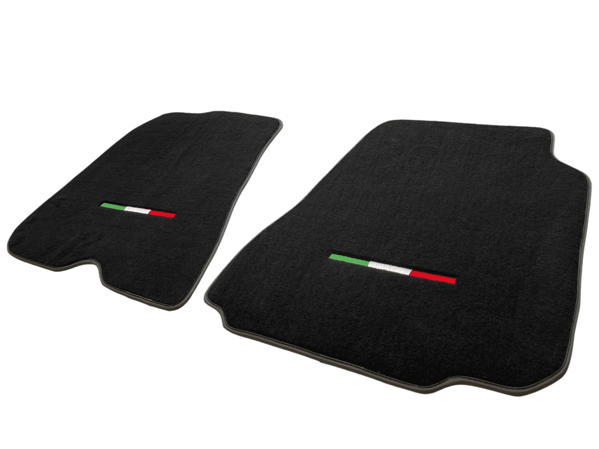 Floor Mats For Ferrari F12 Berlinetta Black Tailored Carpets With Italian Emblem - AutoWin