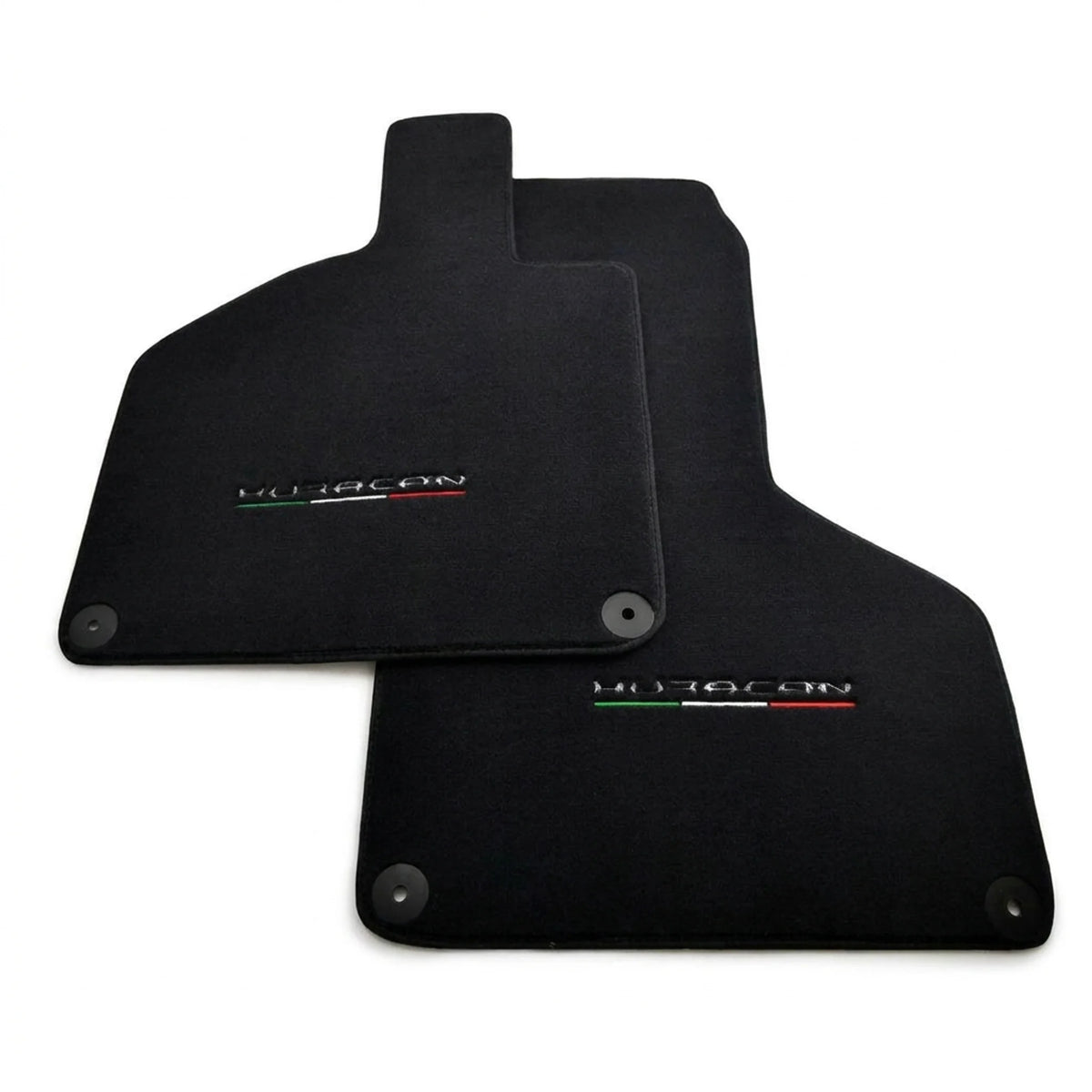 Floor Mats for Lamborghini Huracan With Italian Flag and Huracan Logo - AutoWin