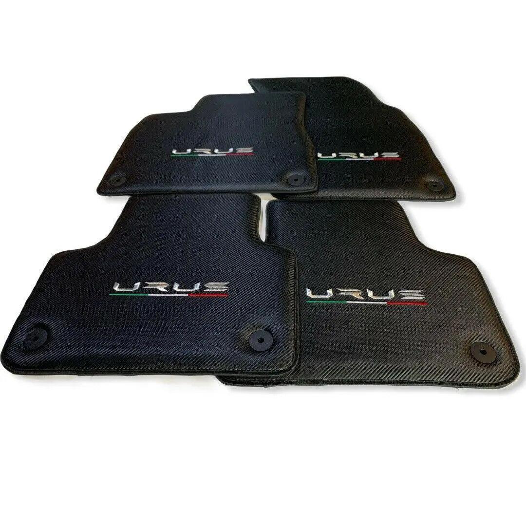 Floor Mats For Lamborghini Urus Made From Carbon Fiber Leather - AutoWin