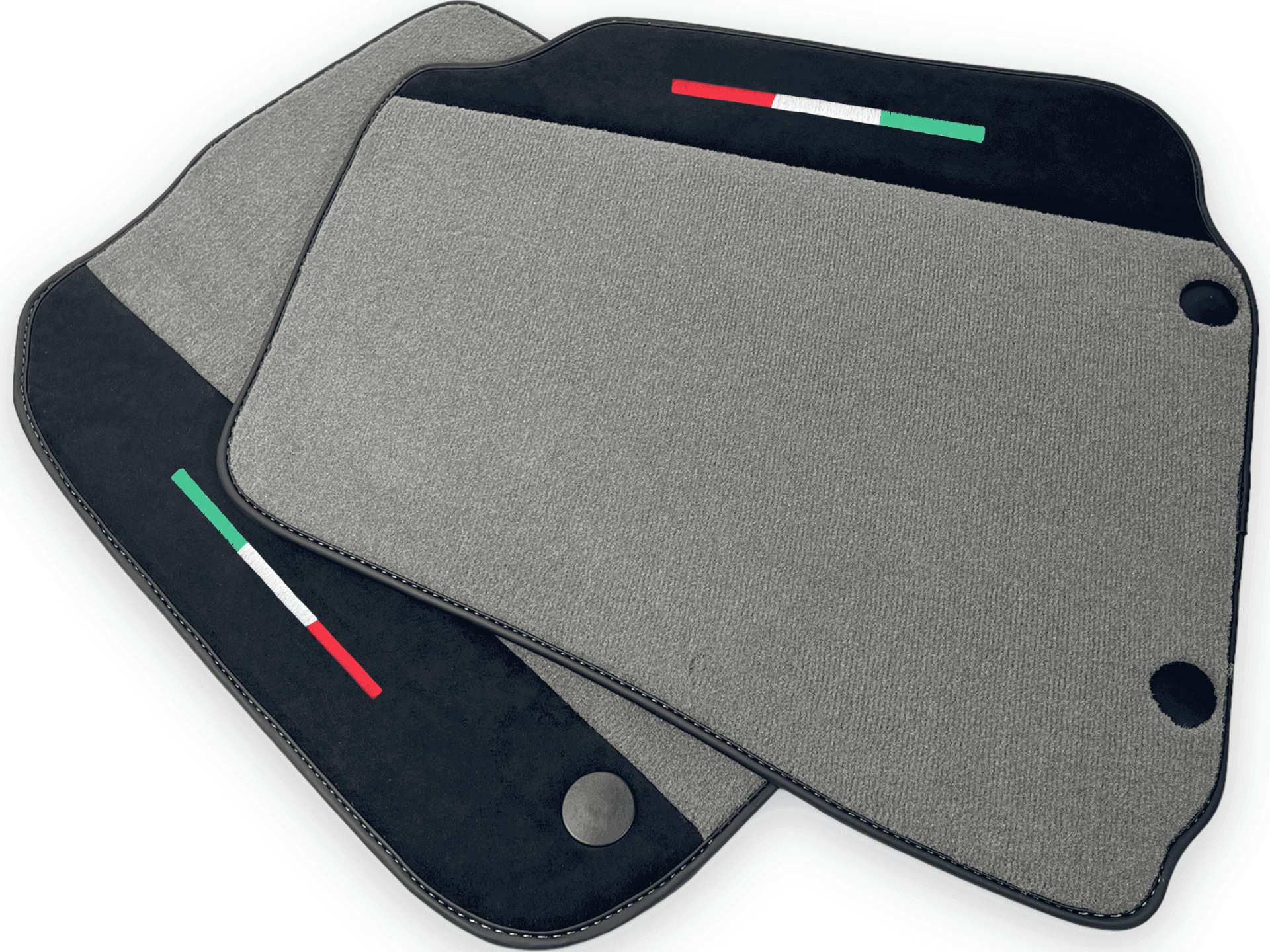 Gray Floor Mats For Ferrari F12 Berlinetta (2012-2022) With Alcantara Leather - AutoWin