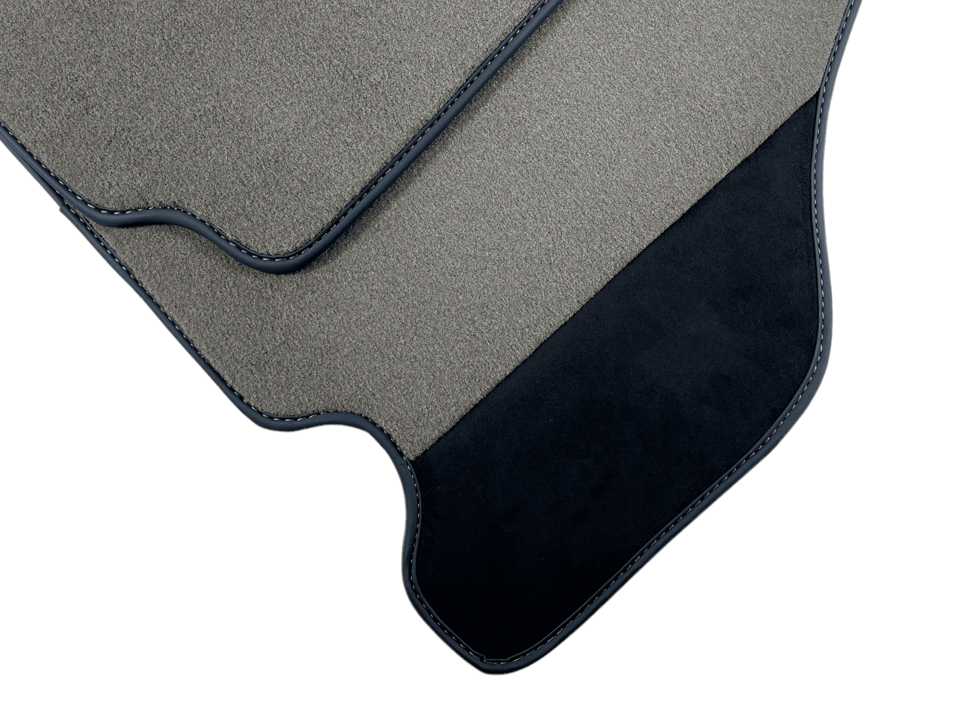 Gray Floor Mats For Ferrari F430 2004-2009 With Alcantara Leather - AutoWin