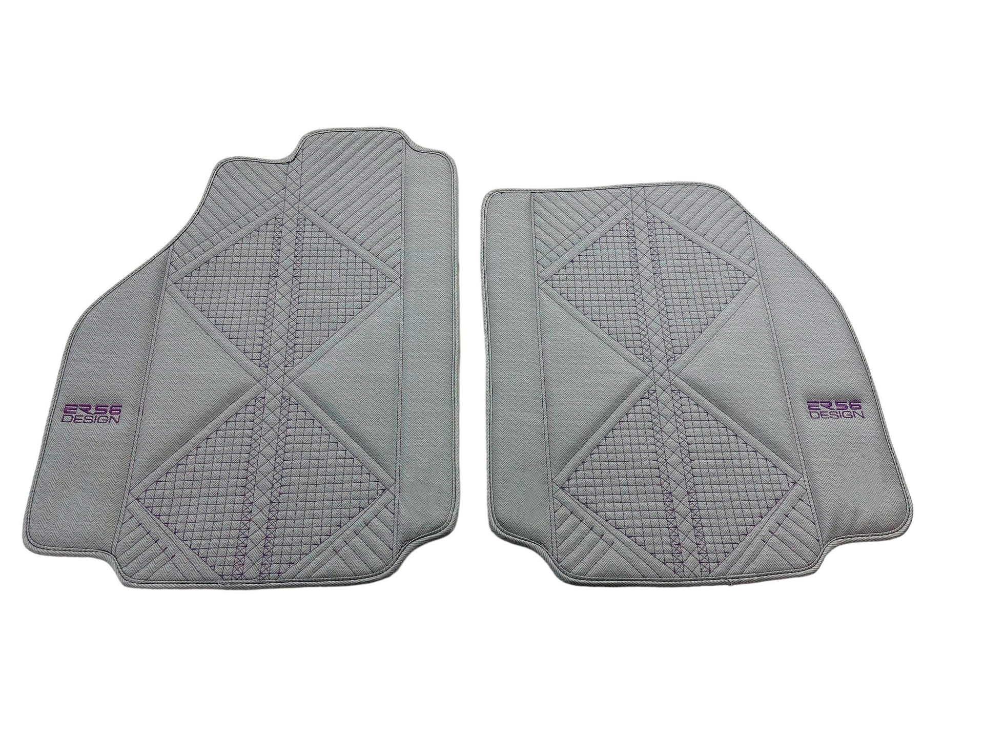 Gray Leather Floor Mats For Ferrari 488 Pista Spider (2019-2021) ER56 Design