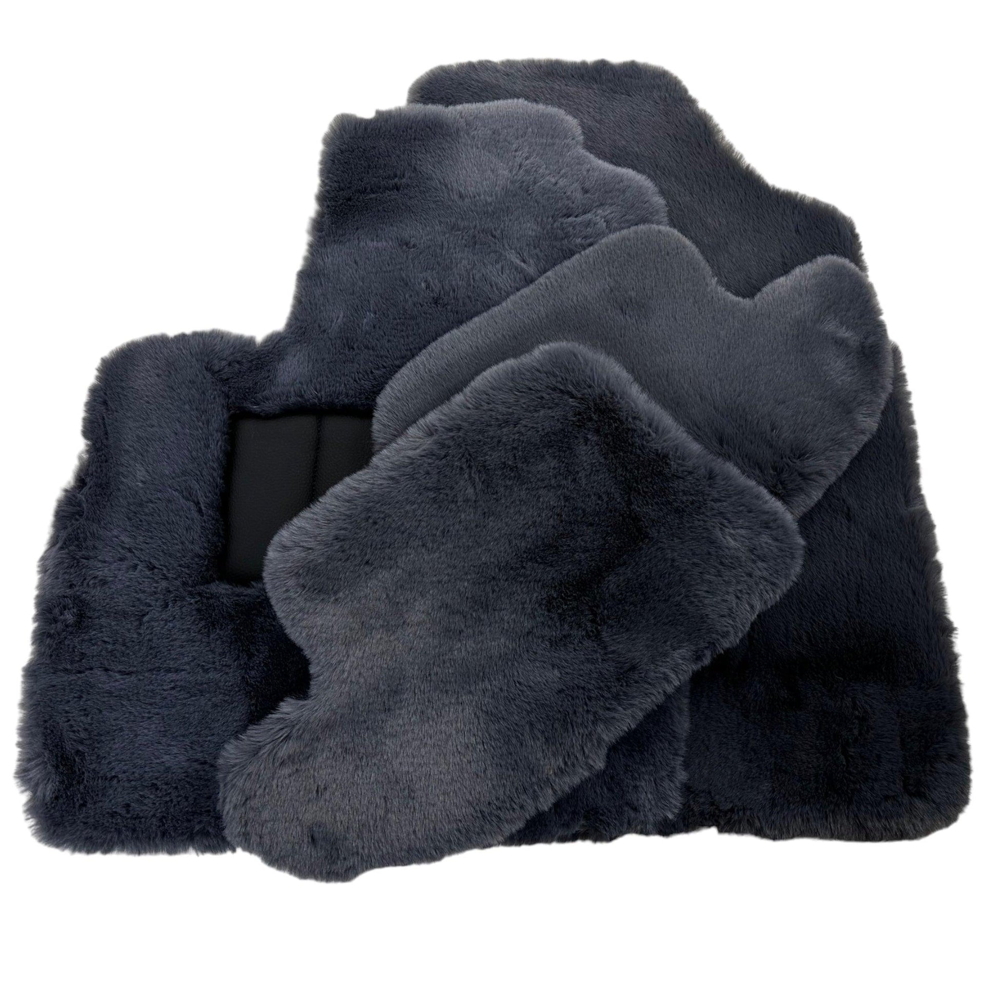 Gray Sheepskin Floor Mats For Bentley Continental GTC (2011-2018) ER56 Design - AutoWin