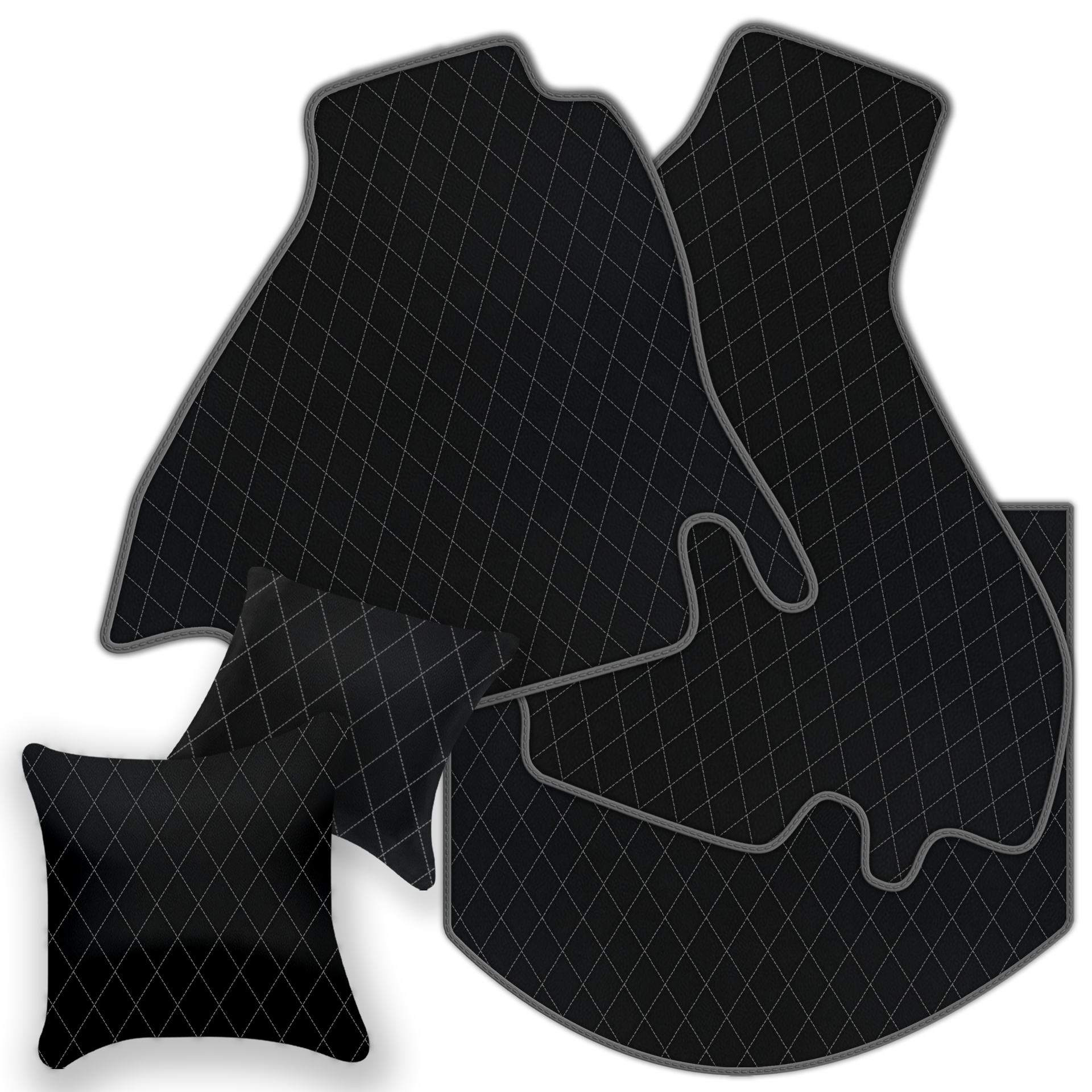 Premium Black Leather Floor Mats for Ferrari 512 TR (1992-1994)