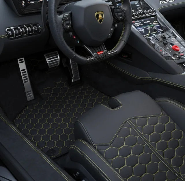 Interior look of floor mats for Lamborghini Aventador SV (2012-2022)