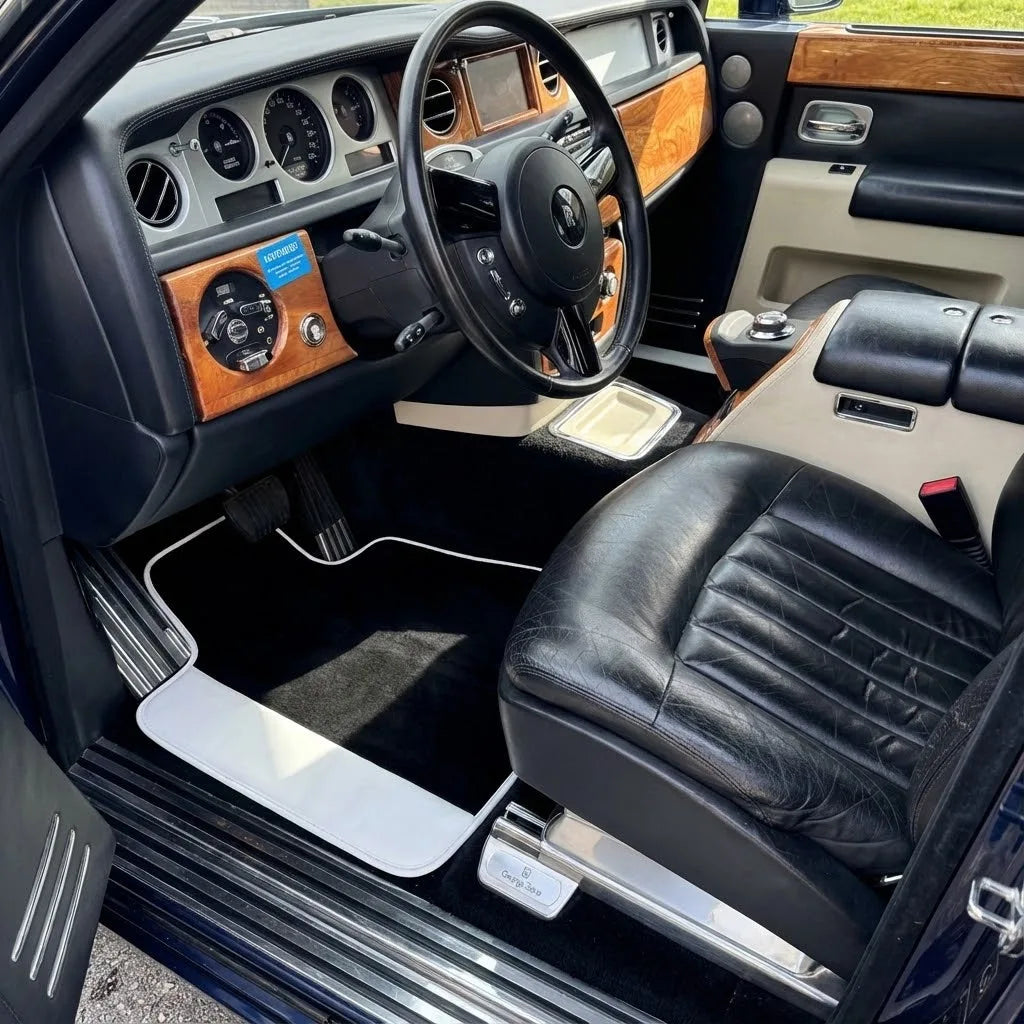 Interior look of floor mats for Rolls Royce Phantom Drophead Coupe 2007-2016