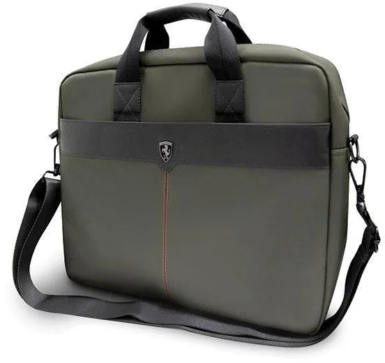 Khaki Color Ferrari Off Track Scuderia Laptop Bag 15"