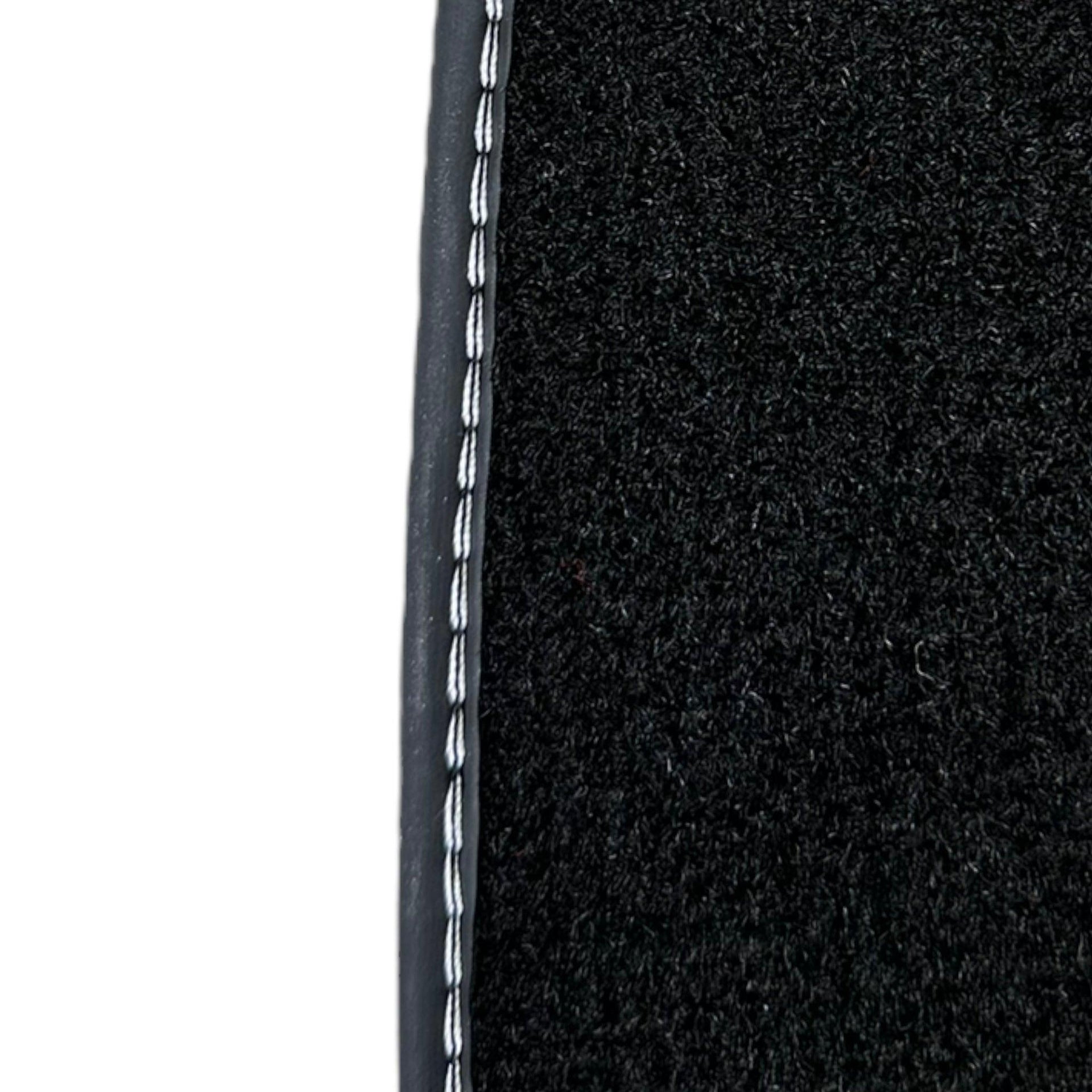 Leather Floor Mats for Ford Mustang GT350 Shelby (2015-2021) with Cobra Sewing - AutoWin