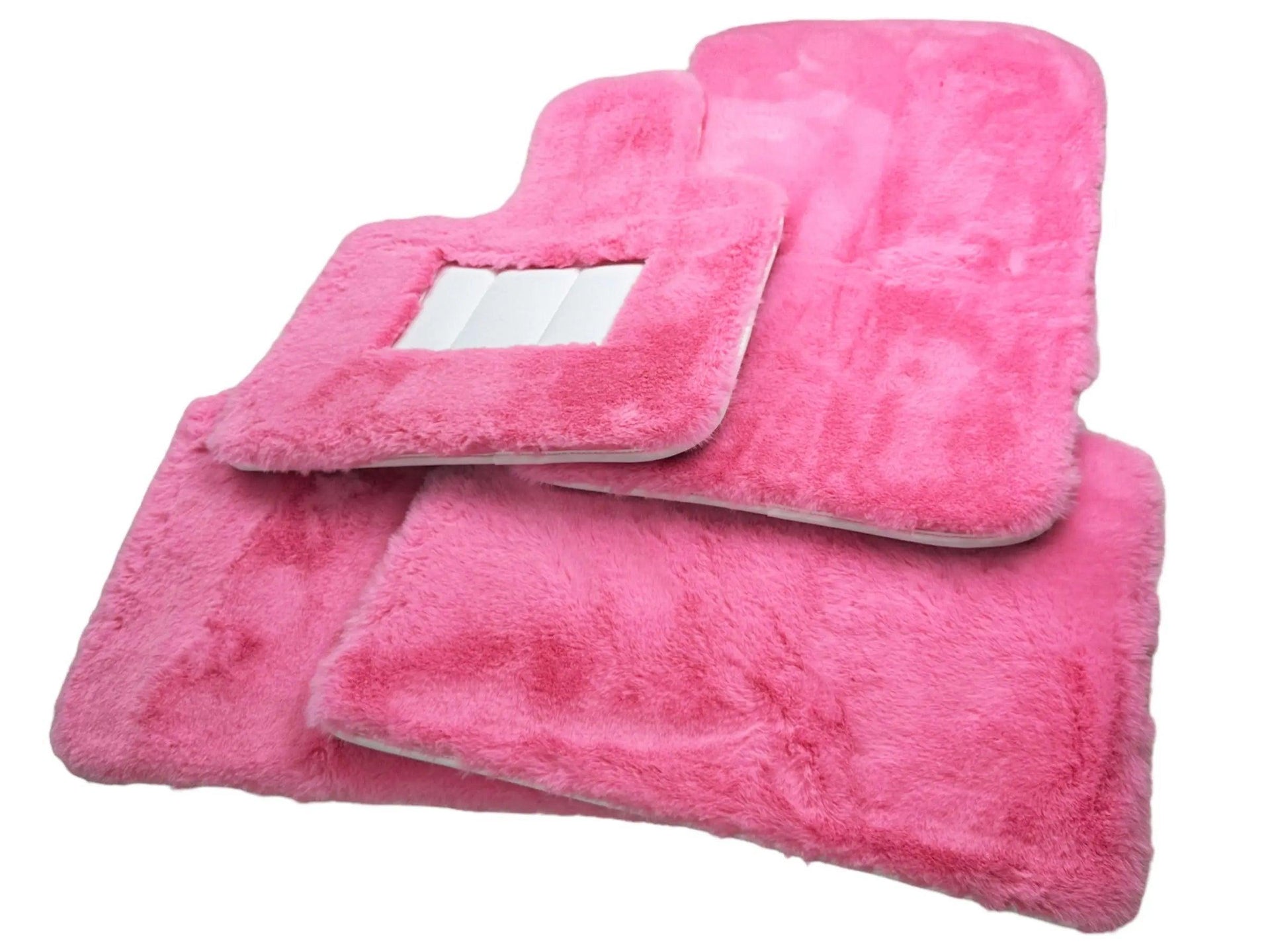 Pink Sheepskin Floor Mats For Rolls Royce Shadow 1965-1977 Er56 Design Brand - AutoWin