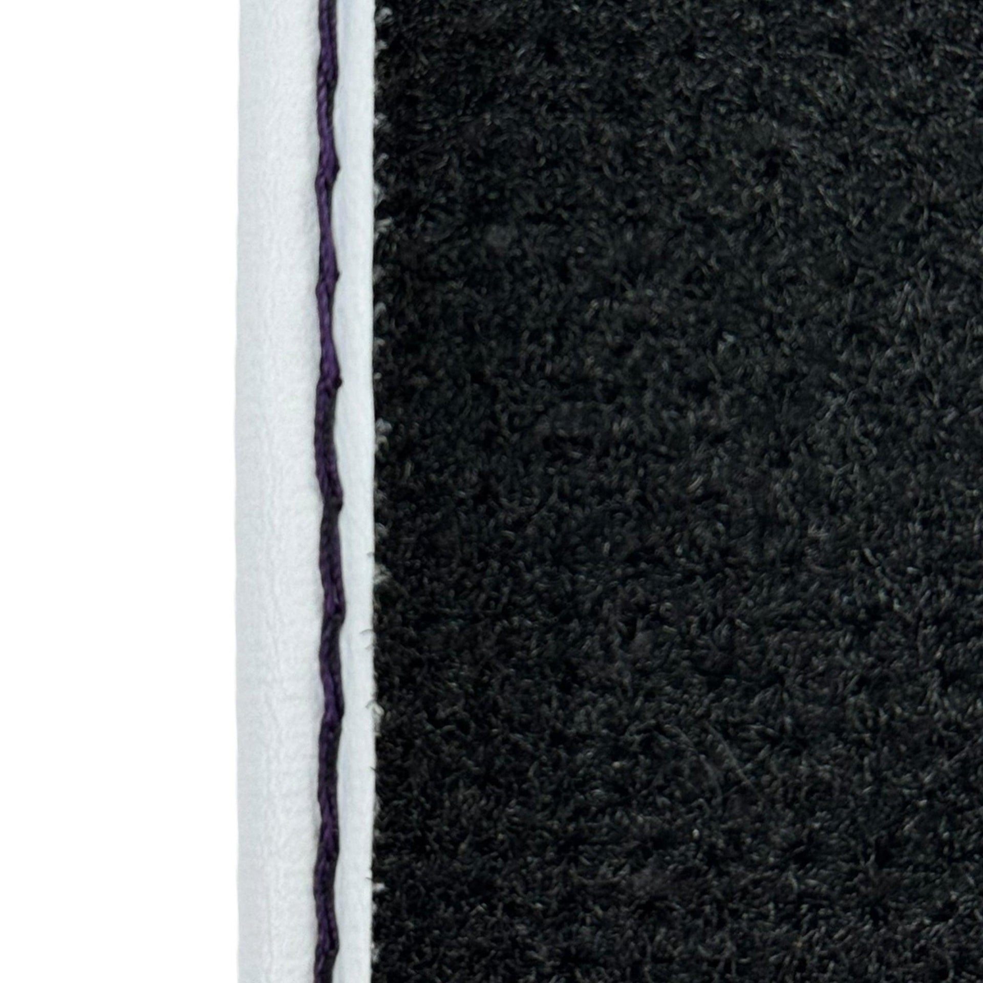 Purple Leather Floor Mats for Lamborghini Huracan with White Trim - AutoWin